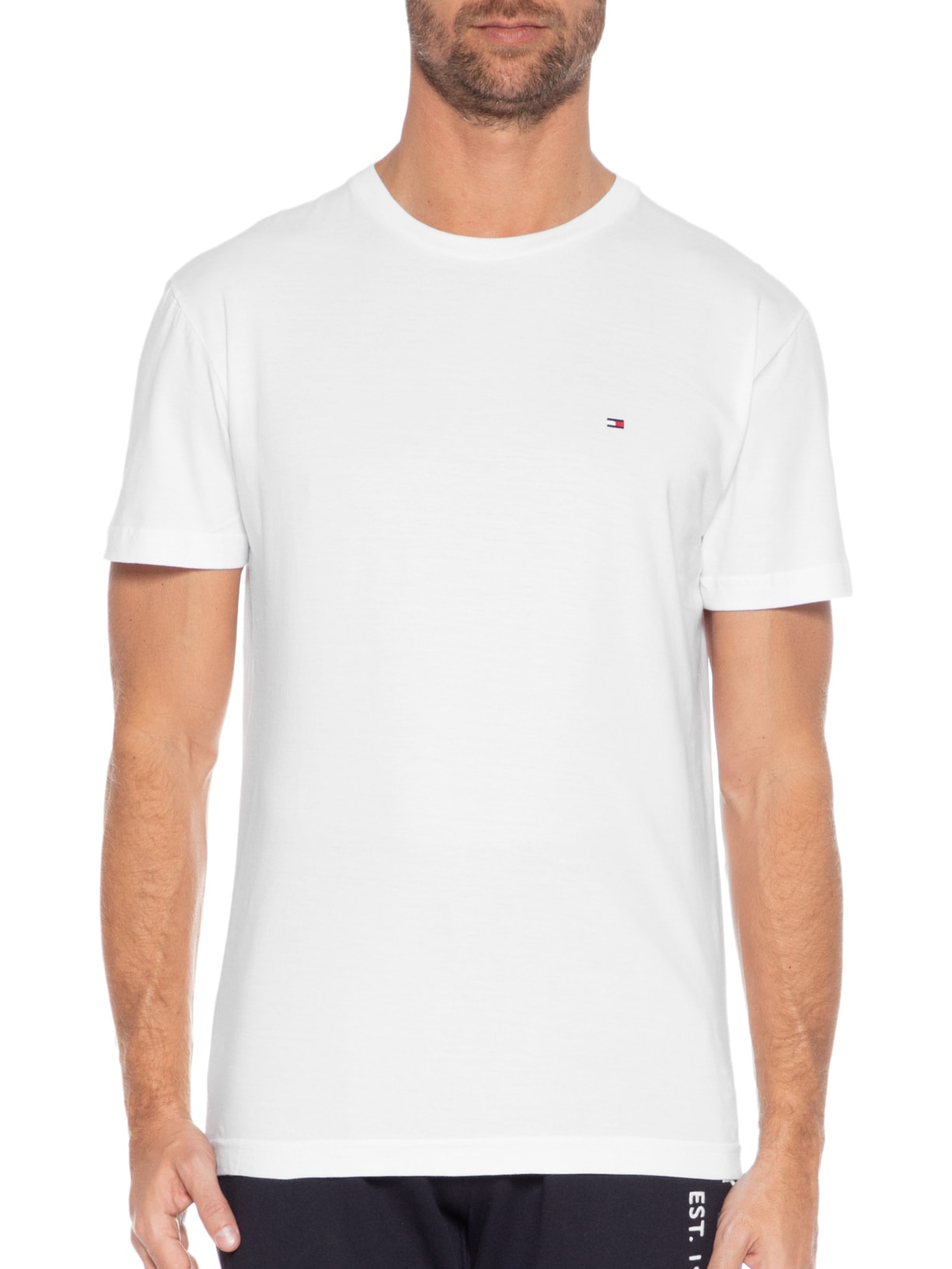 Camiseta Masculina Monotype Back Block Branco Tommy Hilfiger