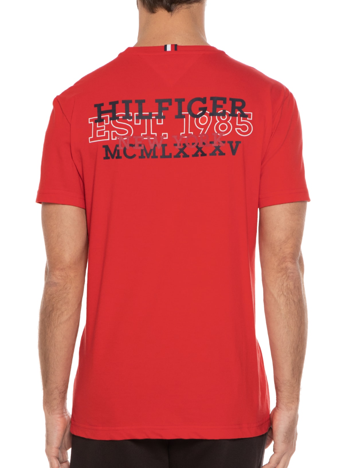 Camiseta Masculina Monotype Back Block Vermelho Tommy Hilfiger