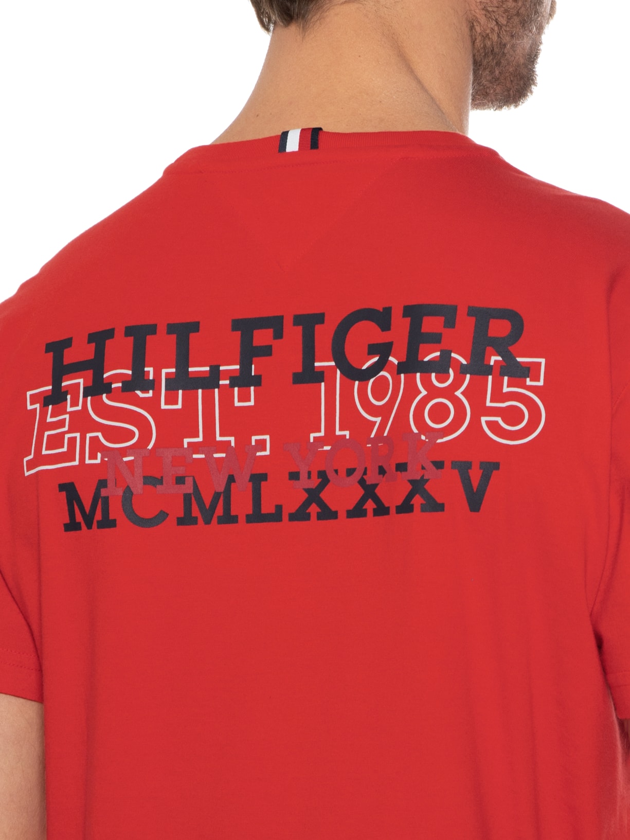 Camiseta Masculina Monotype Back Block Vermelho Tommy Hilfiger
