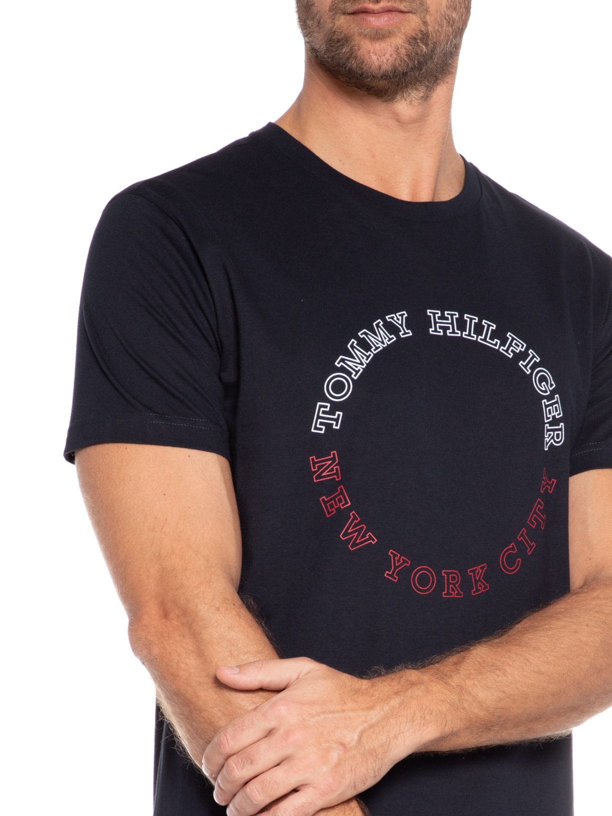 Camiseta Masculina Monotype Roundle Azul Tommy Hilfiger