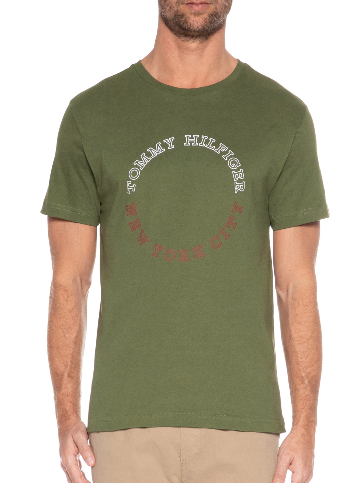Camiseta Masculina Monotype Roundle Verde Tommy Hilfiger
