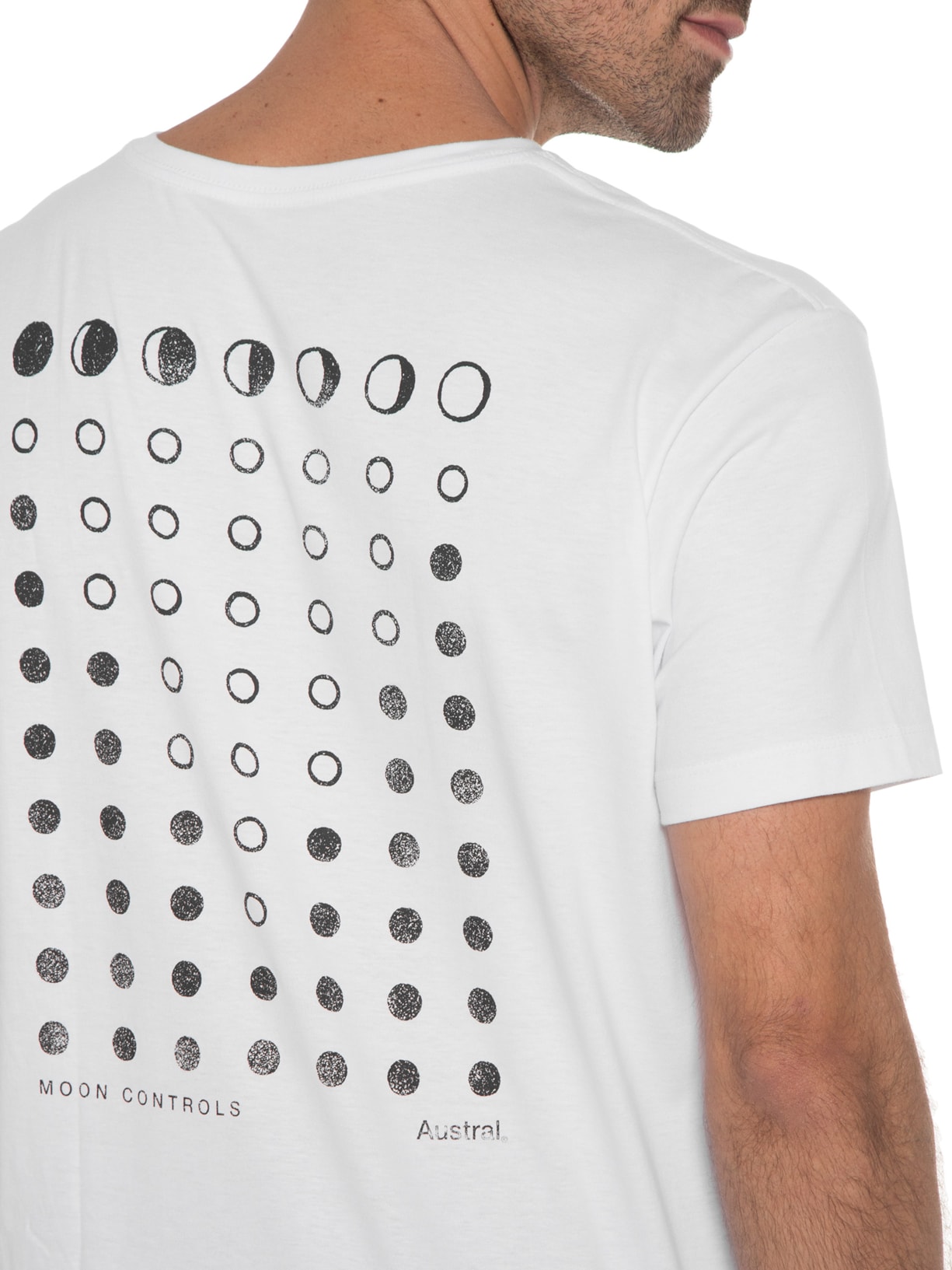 Camiseta Masculina Moon Controls Branco Austral