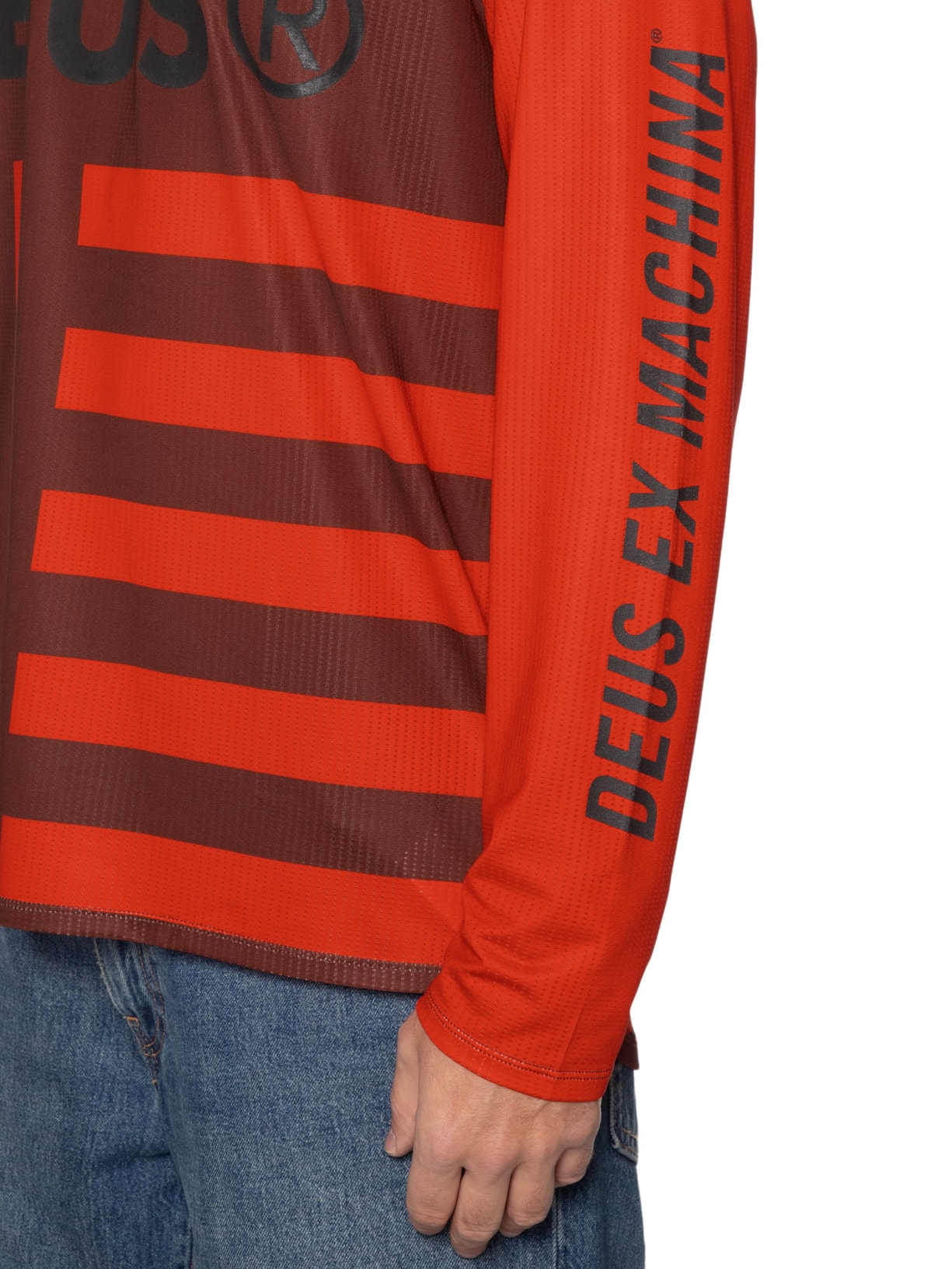  Camiseta Masculina Moto Jersey Black Out Laranja Deus Ex Machina