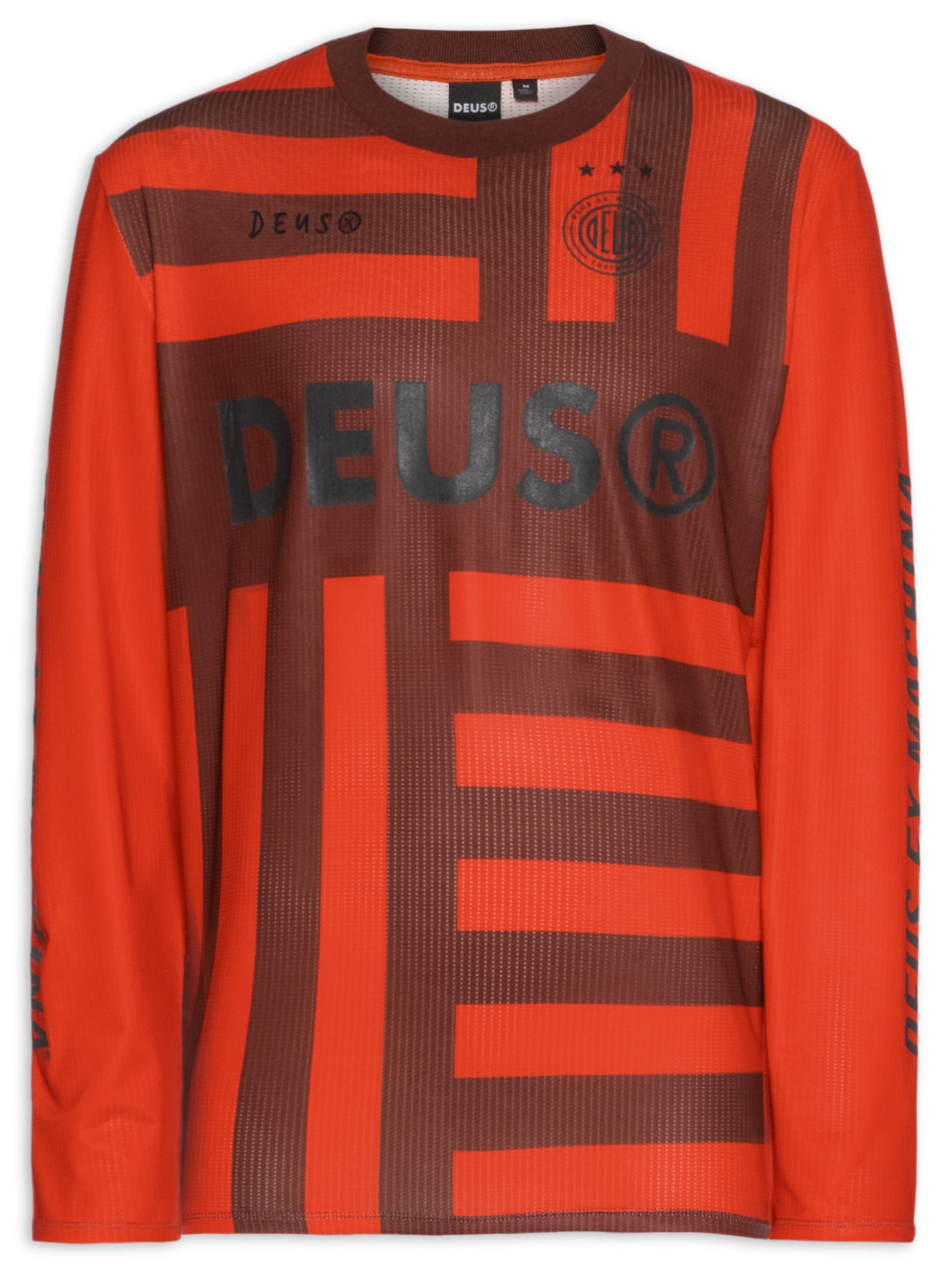  Camiseta Masculina Moto Jersey Black Out Laranja Deus Ex Machina