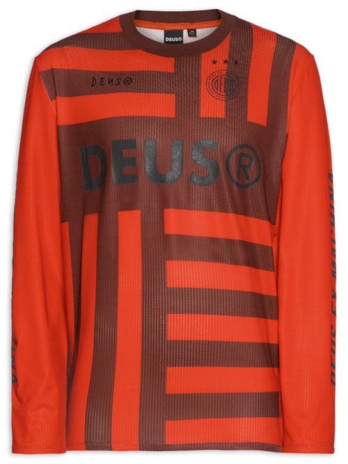 Camiseta Masculina Moto Jersey Black Out - Laranja