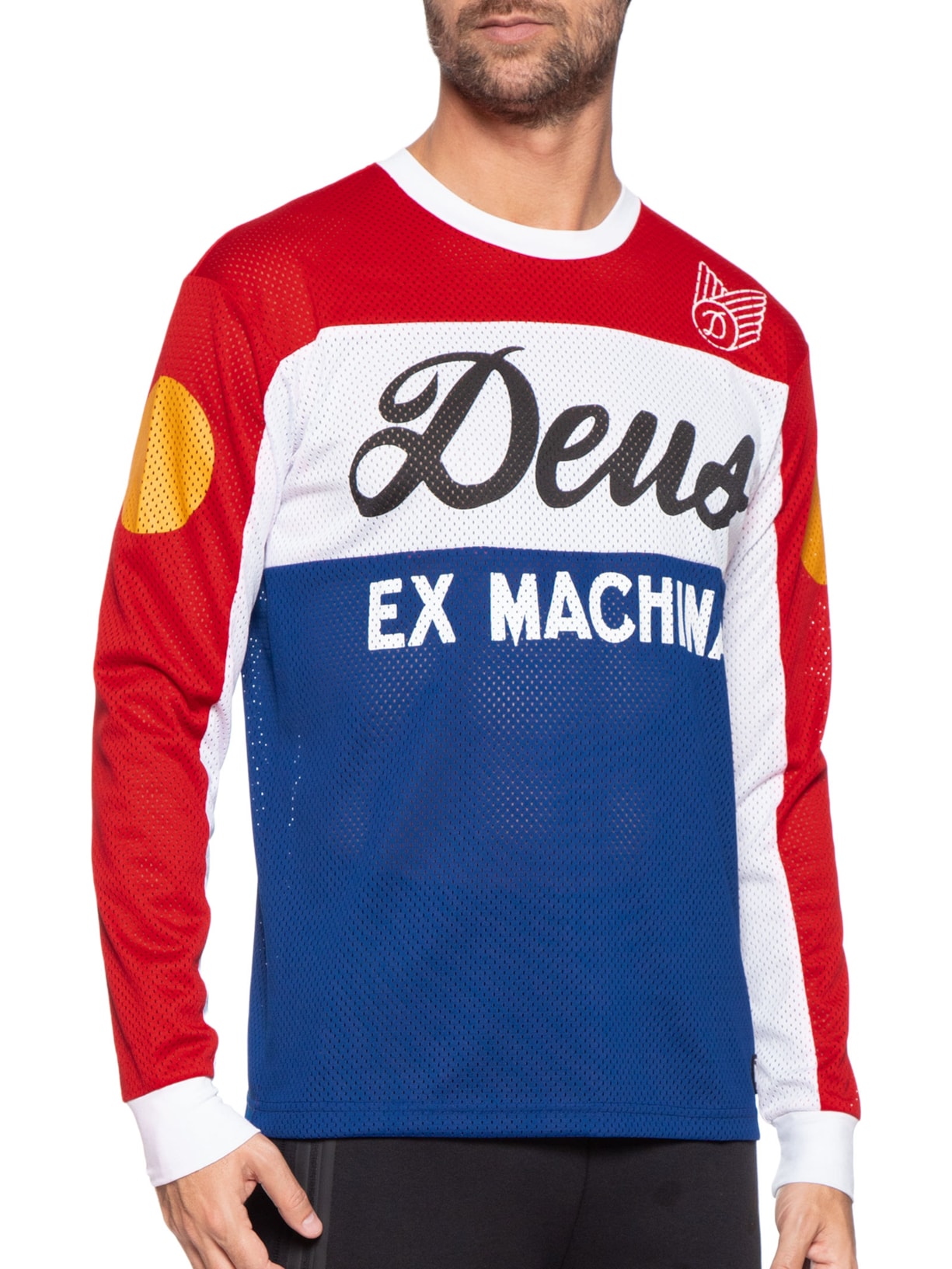 Camiseta Masculina Moto Jersey Saber Azul Deus Ex Machina
