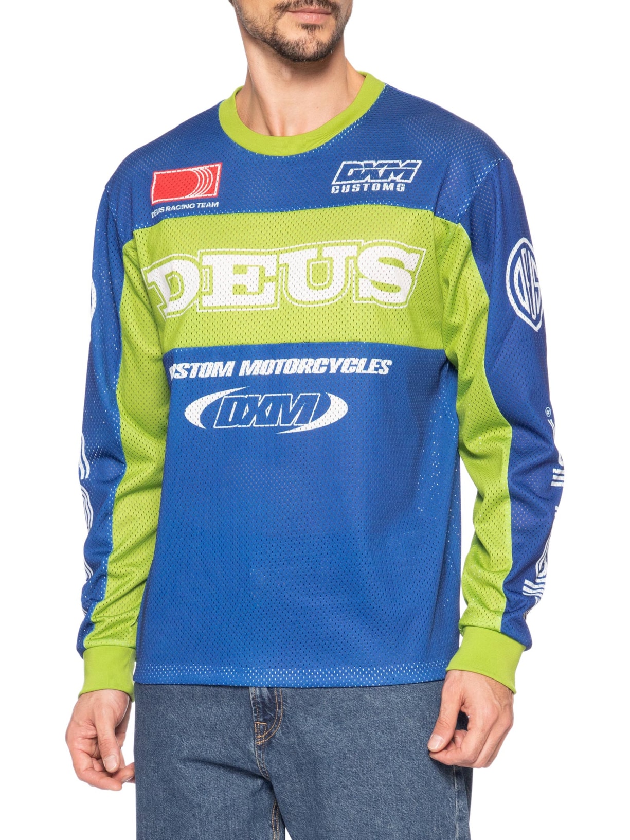 Camiseta Masculina Moto Jersey Step Out Azul Deus Ex Machina