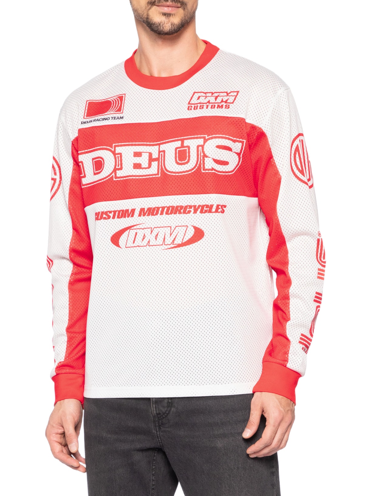 Camiseta Masculina Moto Jersey Step Out Vermelho Deus Ex Machina