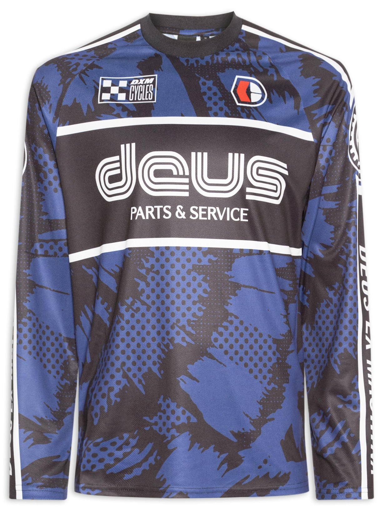 Camiseta Masculina Moto Jersey Tillment Mix Azul Deus Ex Machina