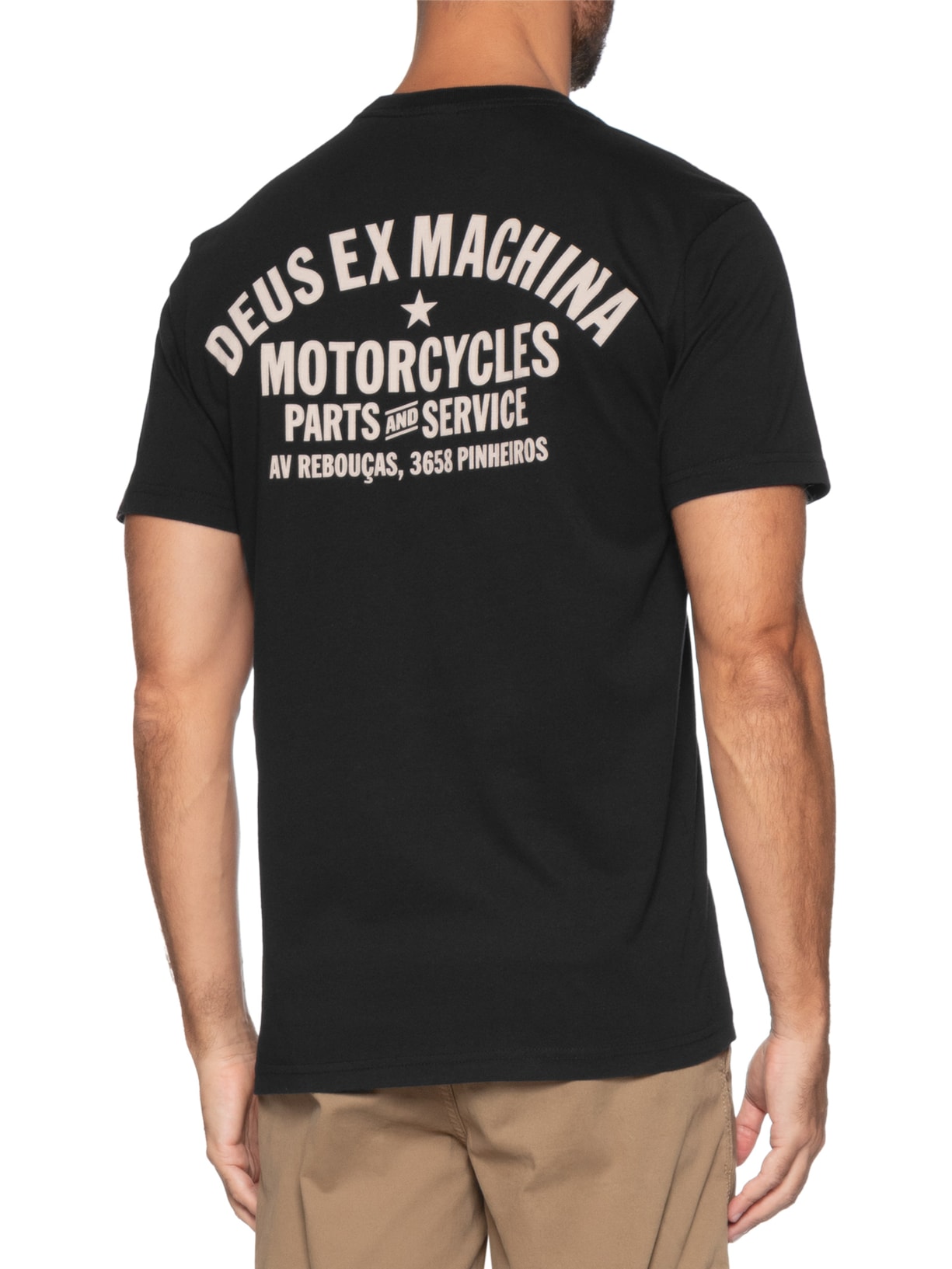 Camiseta Masculina Motorcycles São Paulo Add Deus Ex Machina Preto Deus Ex Machina