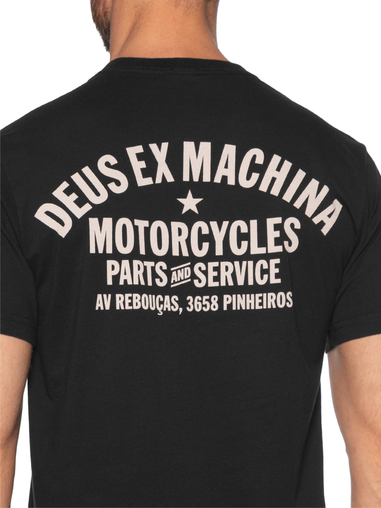 Camiseta Masculina Motorcycles São Paulo Add Deus Ex Machina Preto Deus Ex Machina