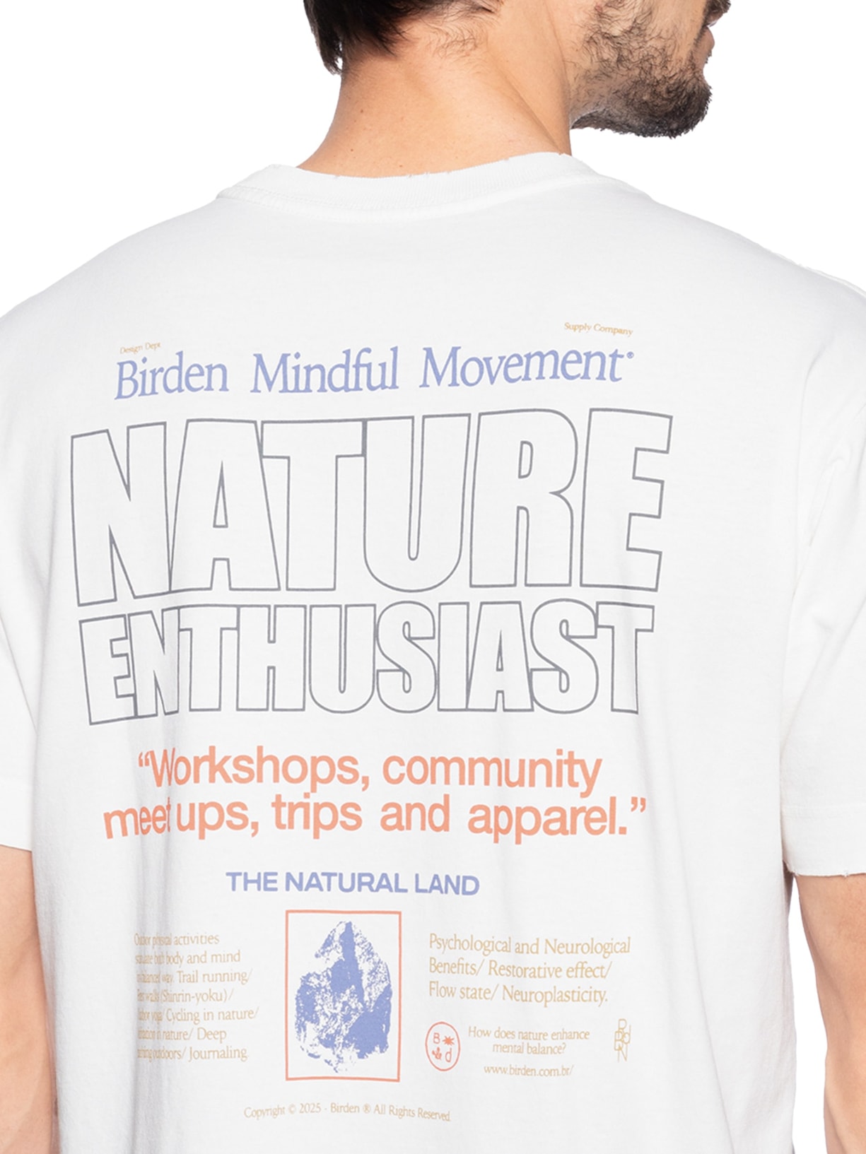 Camiseta Masculina Nature Enthusiast Branco Birden