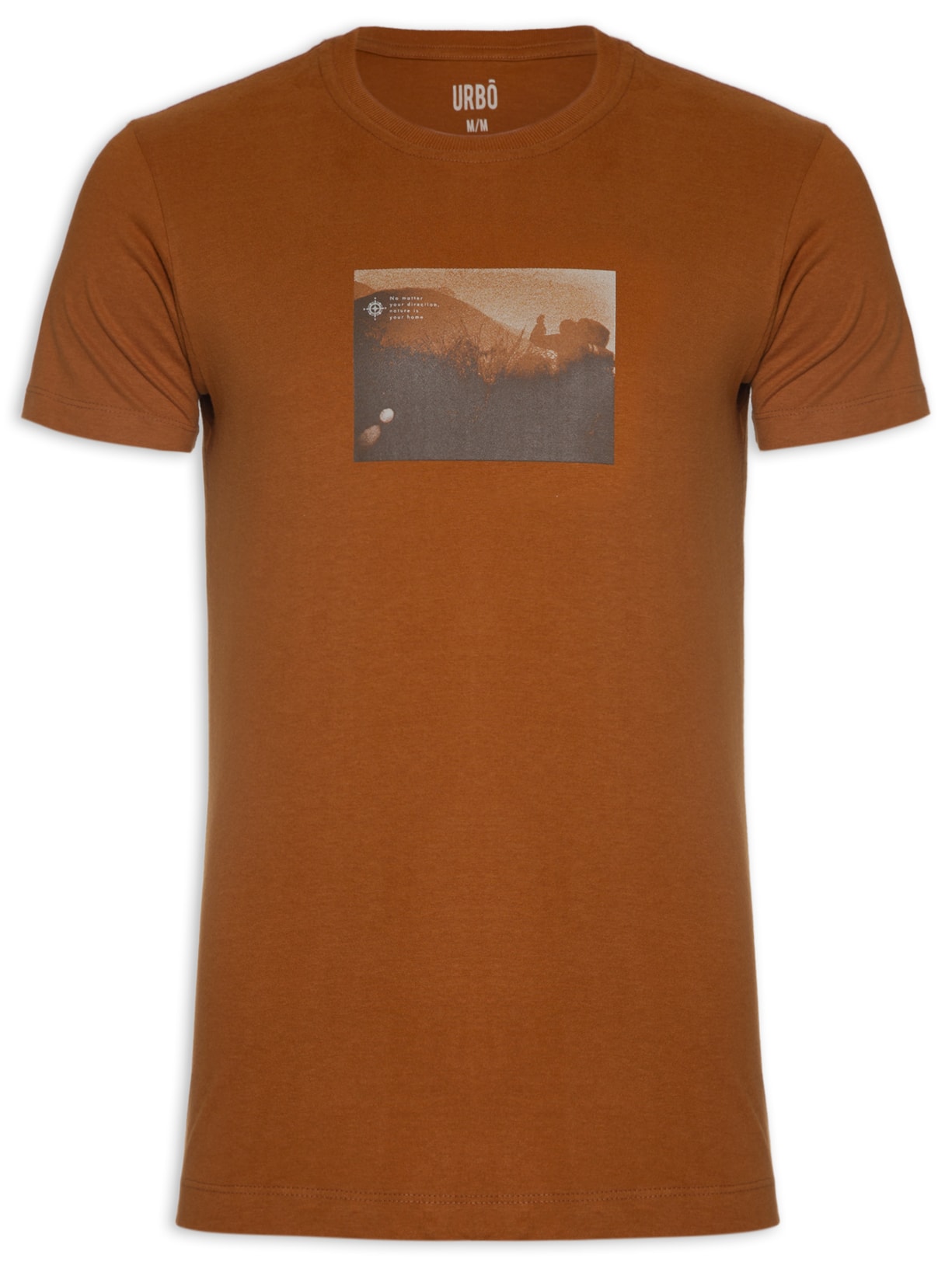 Camiseta Masculina Nature Is Your Home - Laranja