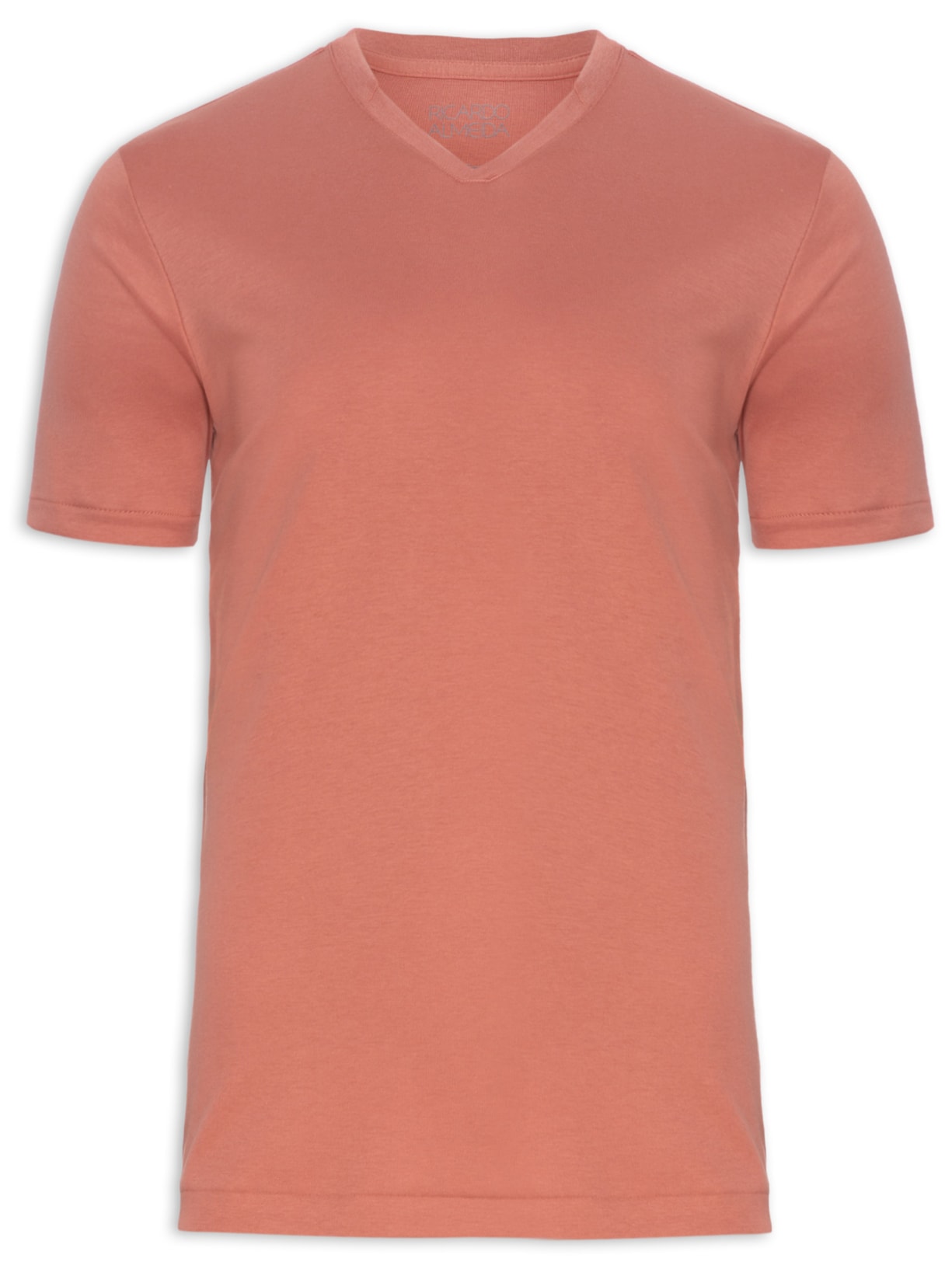 Camiseta Masculina Ne V Degrau Marrom Ricardo Almeida