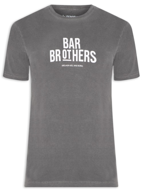 Camiseta Masculina New Bar Brothers - Cinza