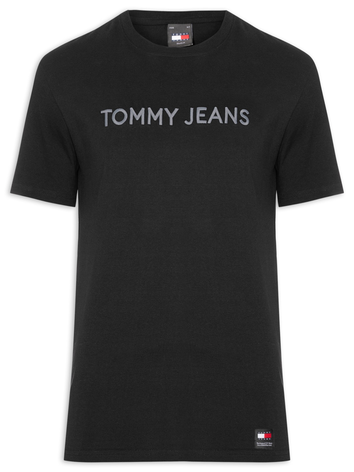 Camiseta Masculina New Classic Regular Fit Em Algodão Preto Tommy Jeans