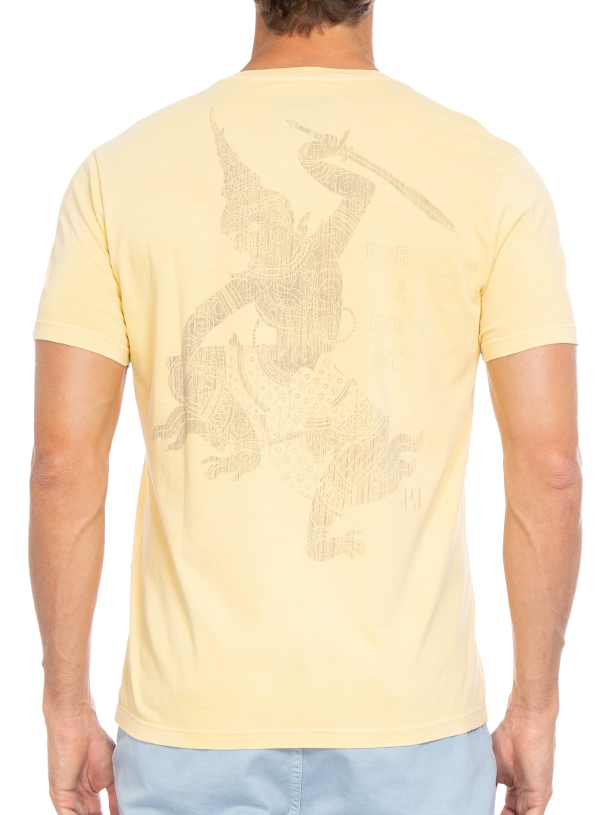 Camiseta Masculina Nice Day Amarelo Jab