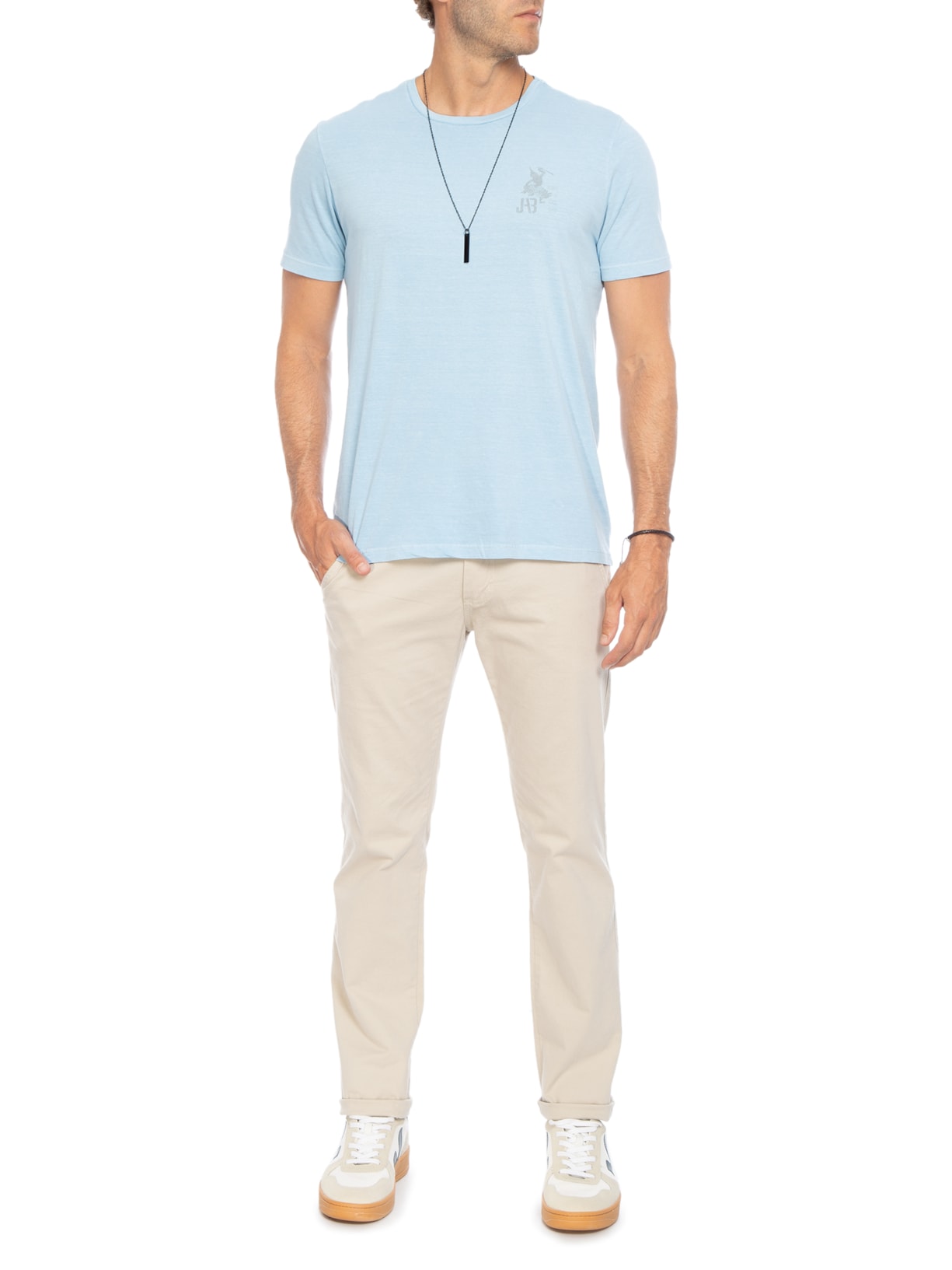 Camiseta Masculina Nice Day Azul Jab