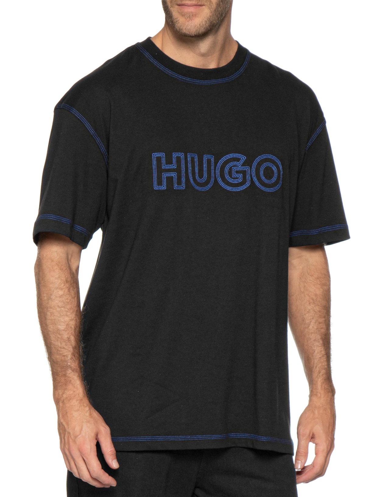 Camiseta Masculina Nitlogo Preto Hugo