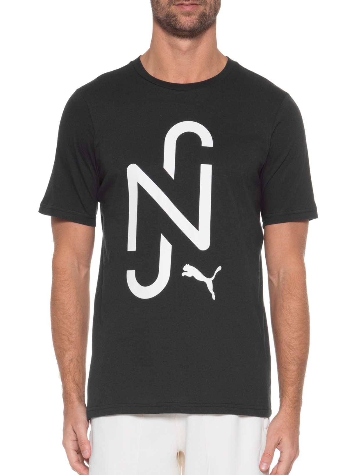 Camiseta Masculina Njr Goal Casuals Tee Preto Puma