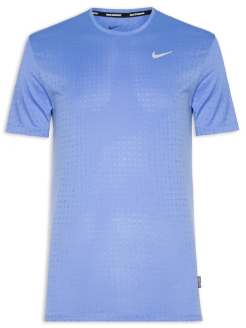 Camiseta Masculina Nk DF Breathe Miler SS Top - Azul