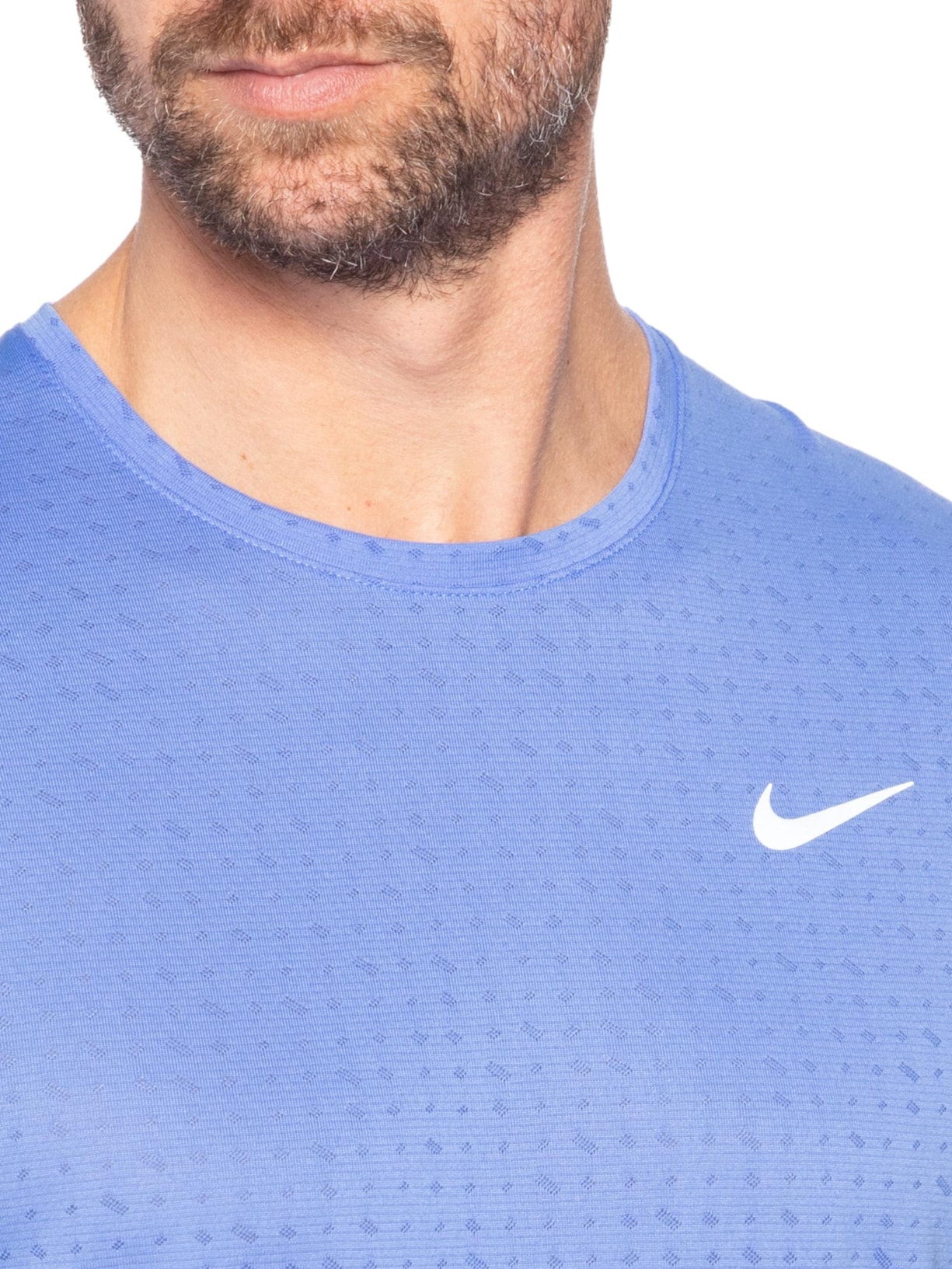 Camiseta Masculina Nk DF Breathe Miler SS Top Azul Nike