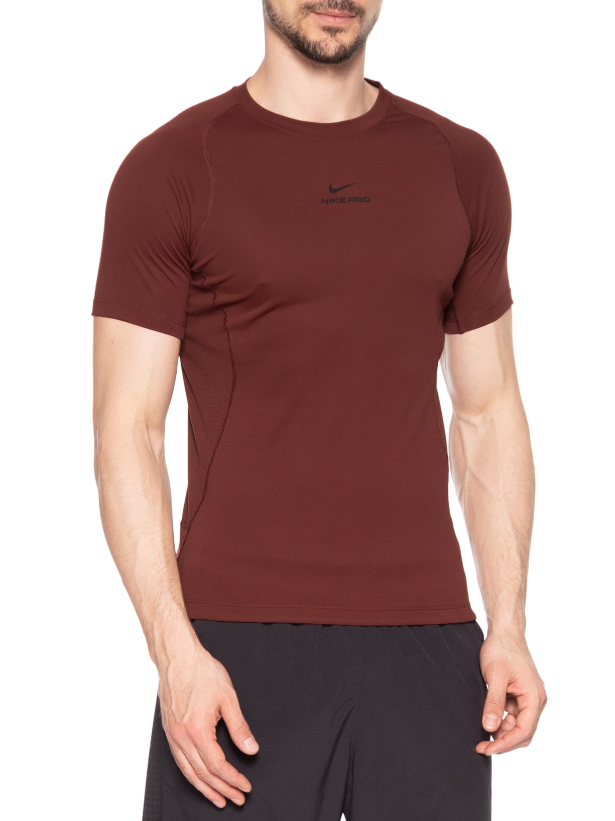Camiseta Masculina NK Pro Df Npt SS Top Vinho Nike