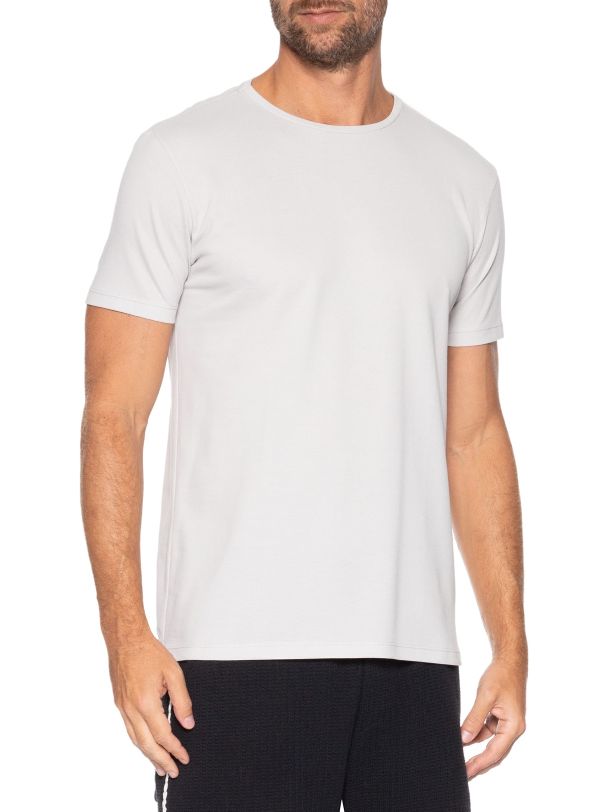 Camiseta Masculina Nova Iorque Pima Cinza Pineapple