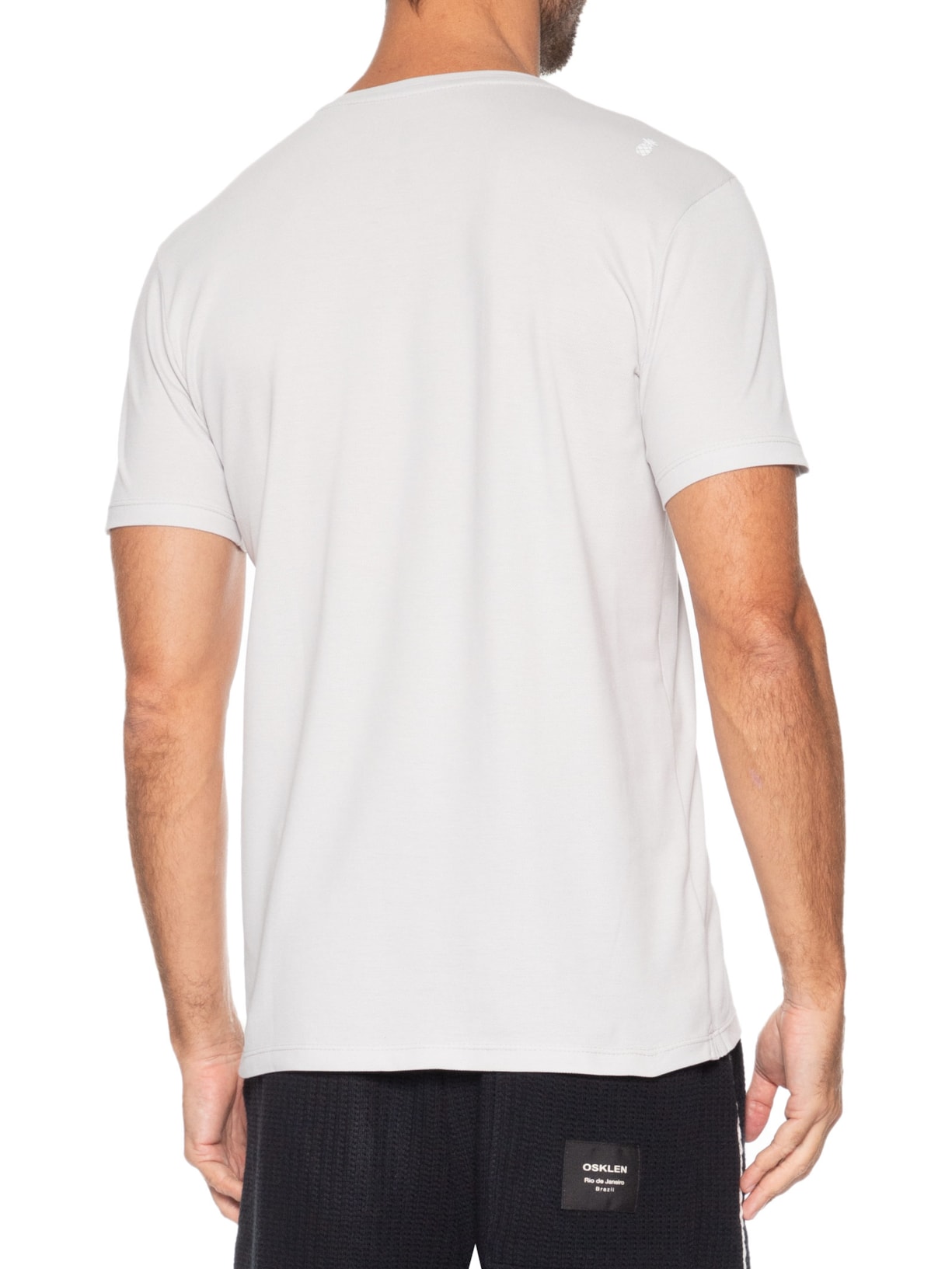 Camiseta Masculina Nova Iorque Pima Cinza Pineapple