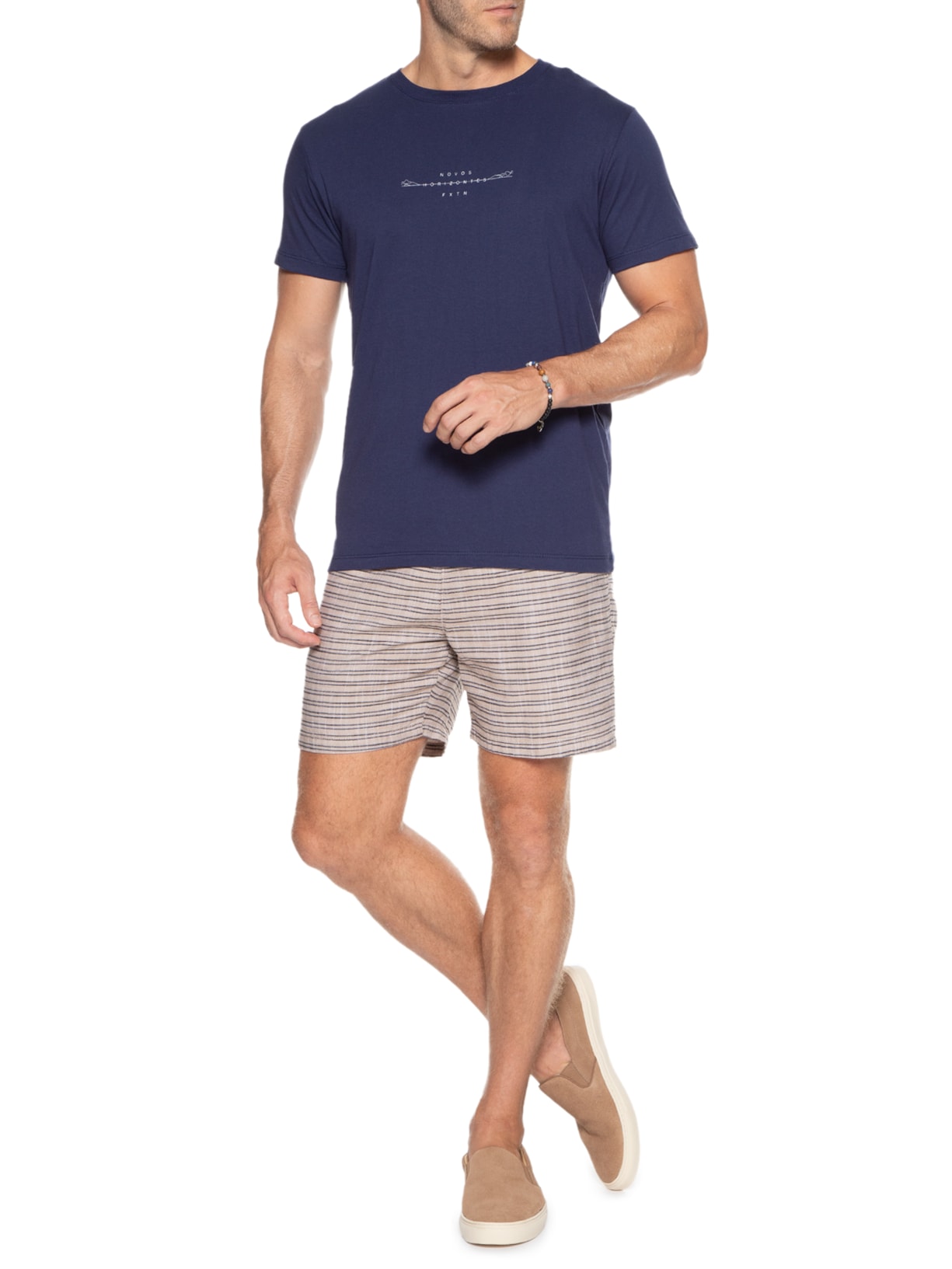 Camiseta Masculina Novo Horizonte Azul Foxton