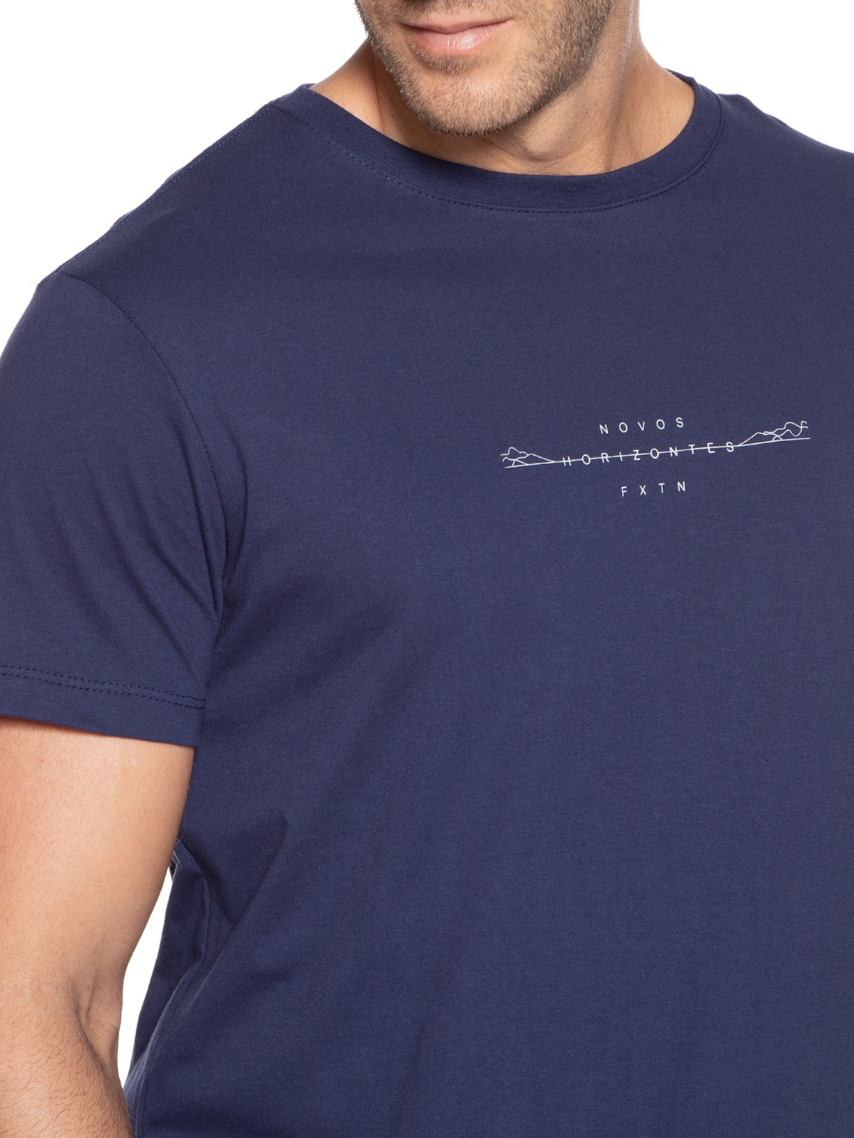 Camiseta Masculina Novo Horizonte Azul Foxton