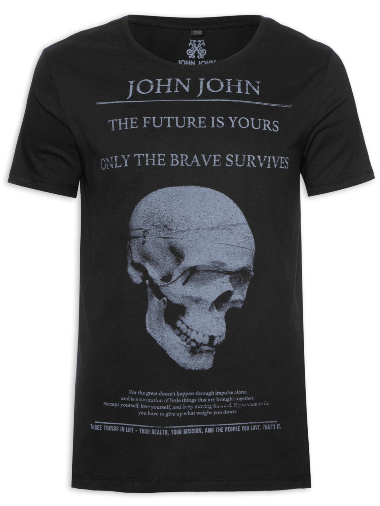 Camiseta Masculina Ns Future Skull - Preto
