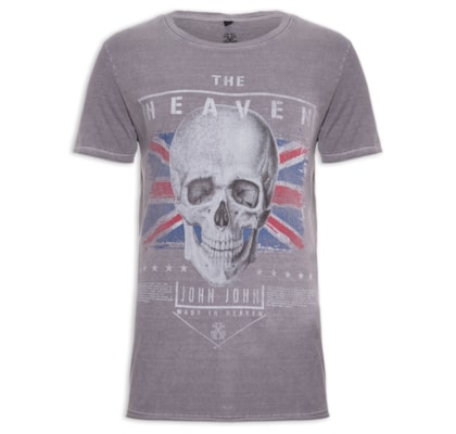 Camiseta Masculina Nsl Uk Heroes - Cinza