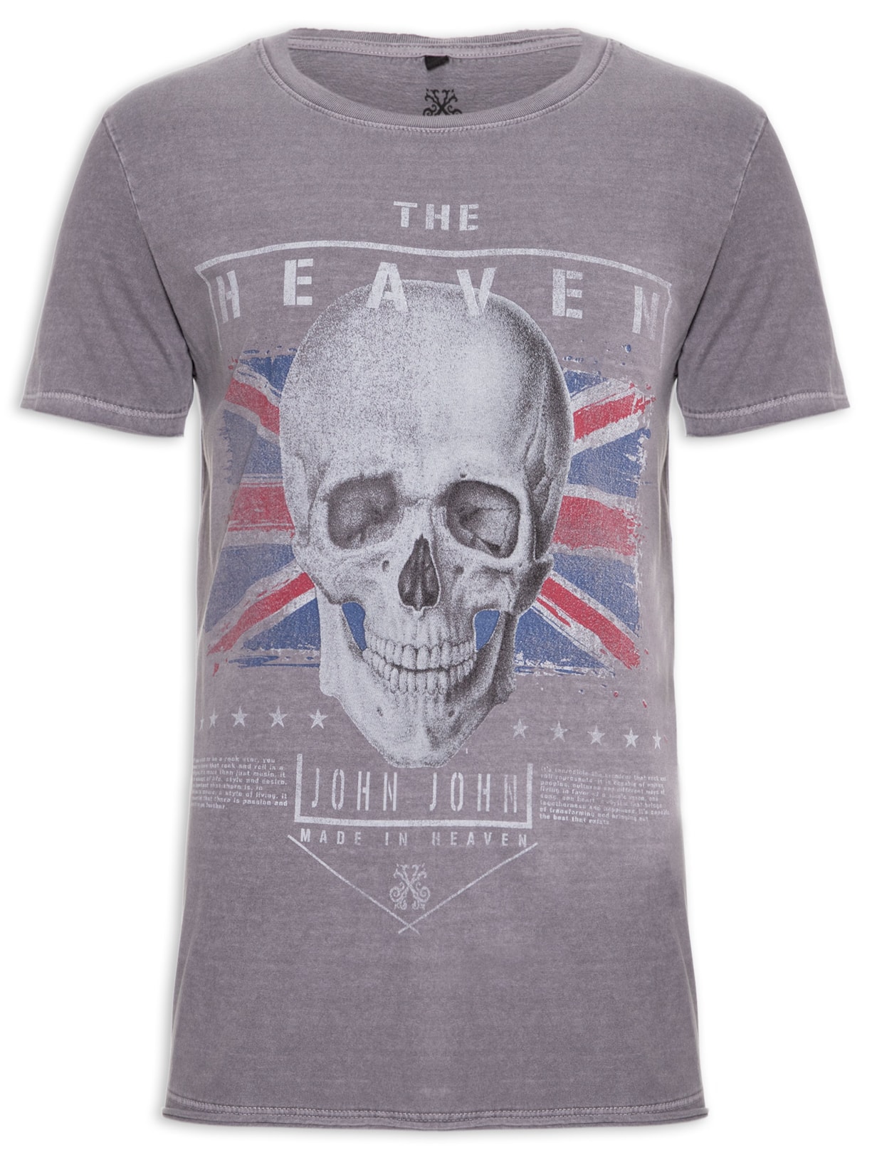 Camiseta Masculina Nsl Uk Heroes - Cinza