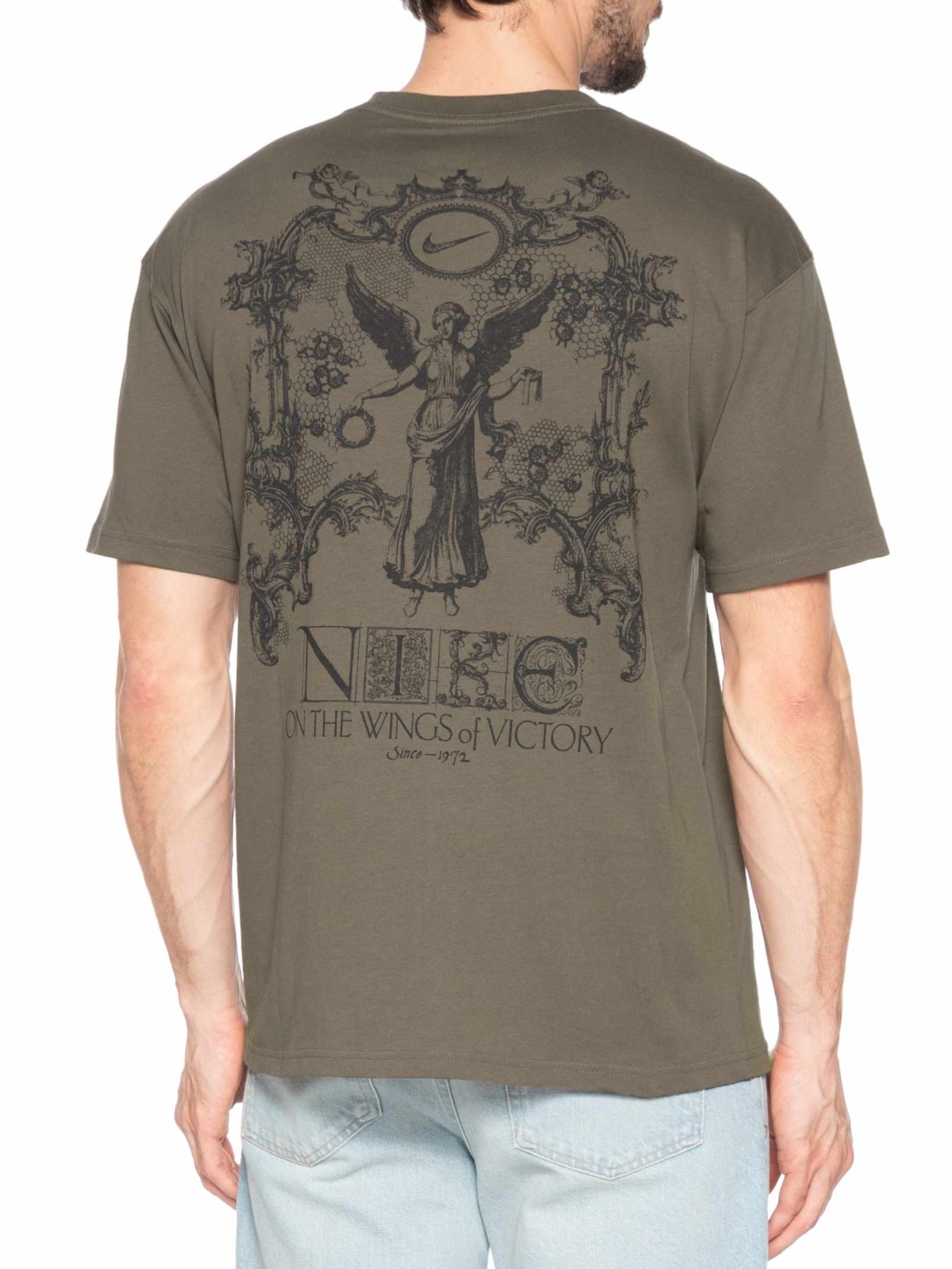 Camiseta Masculina Nsw Tee M90 Wings Victor Marrom Nike