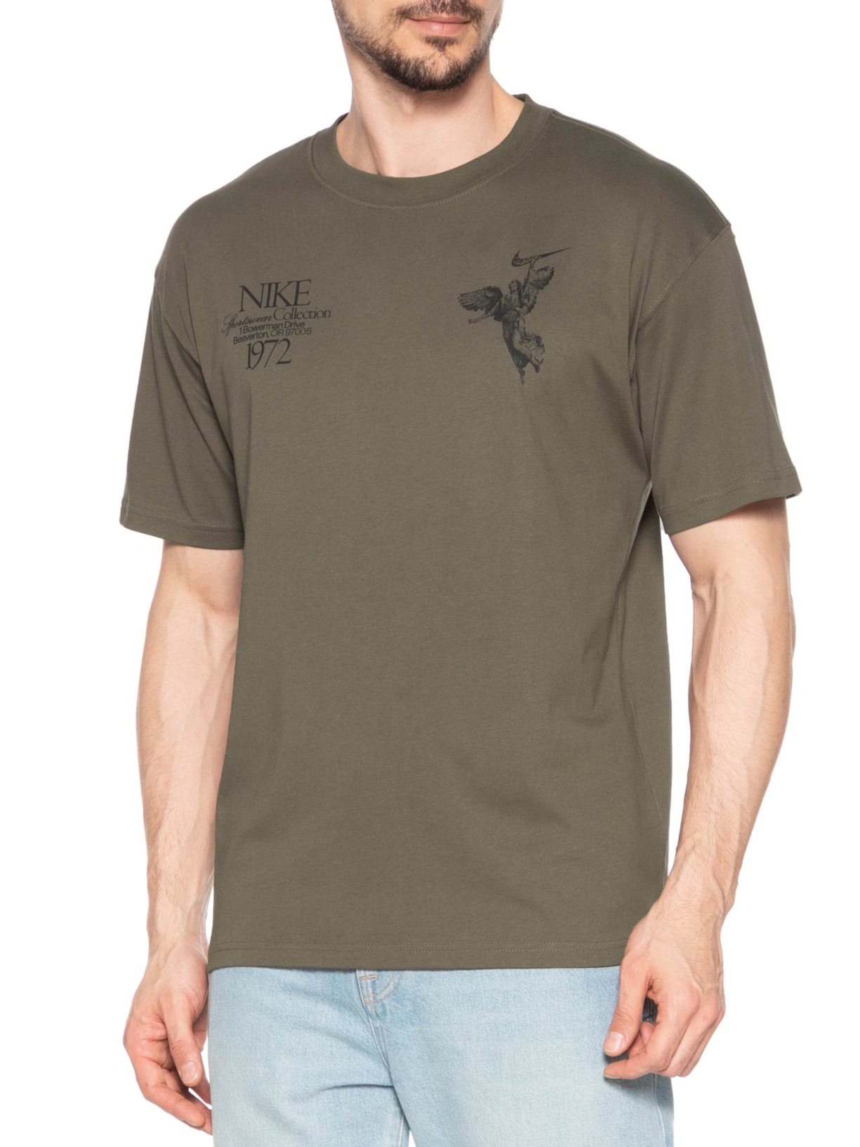 Camiseta Masculina Nsw Tee M90 Wings Victor Marrom Nike
