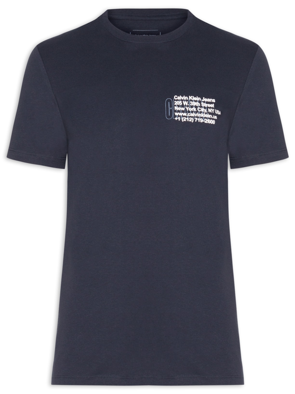 Camiseta Masculina Ny Adress Azul Calvin Klein Jeans