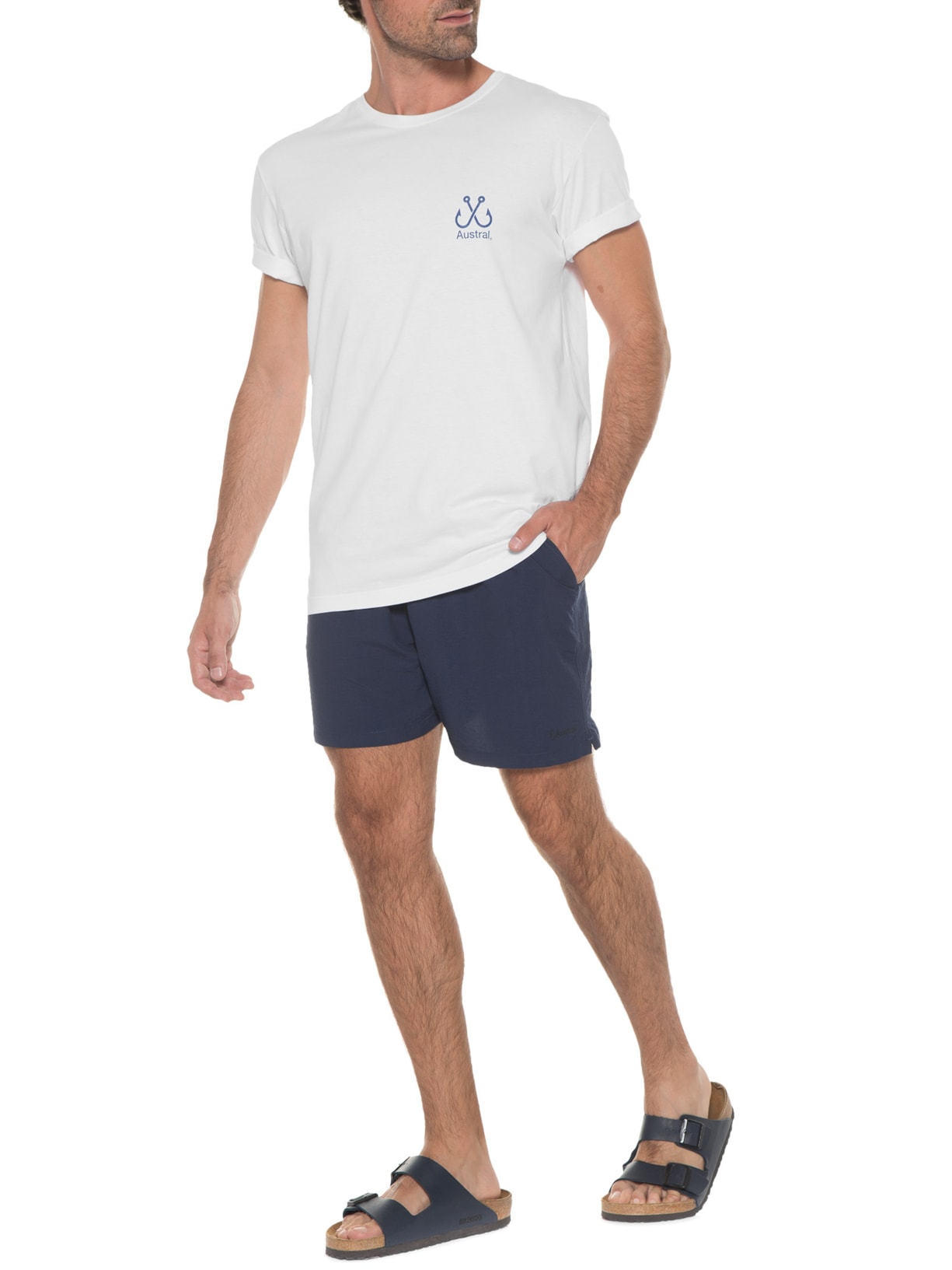 Camiseta Masculina Offshore Fishing Branco Austral