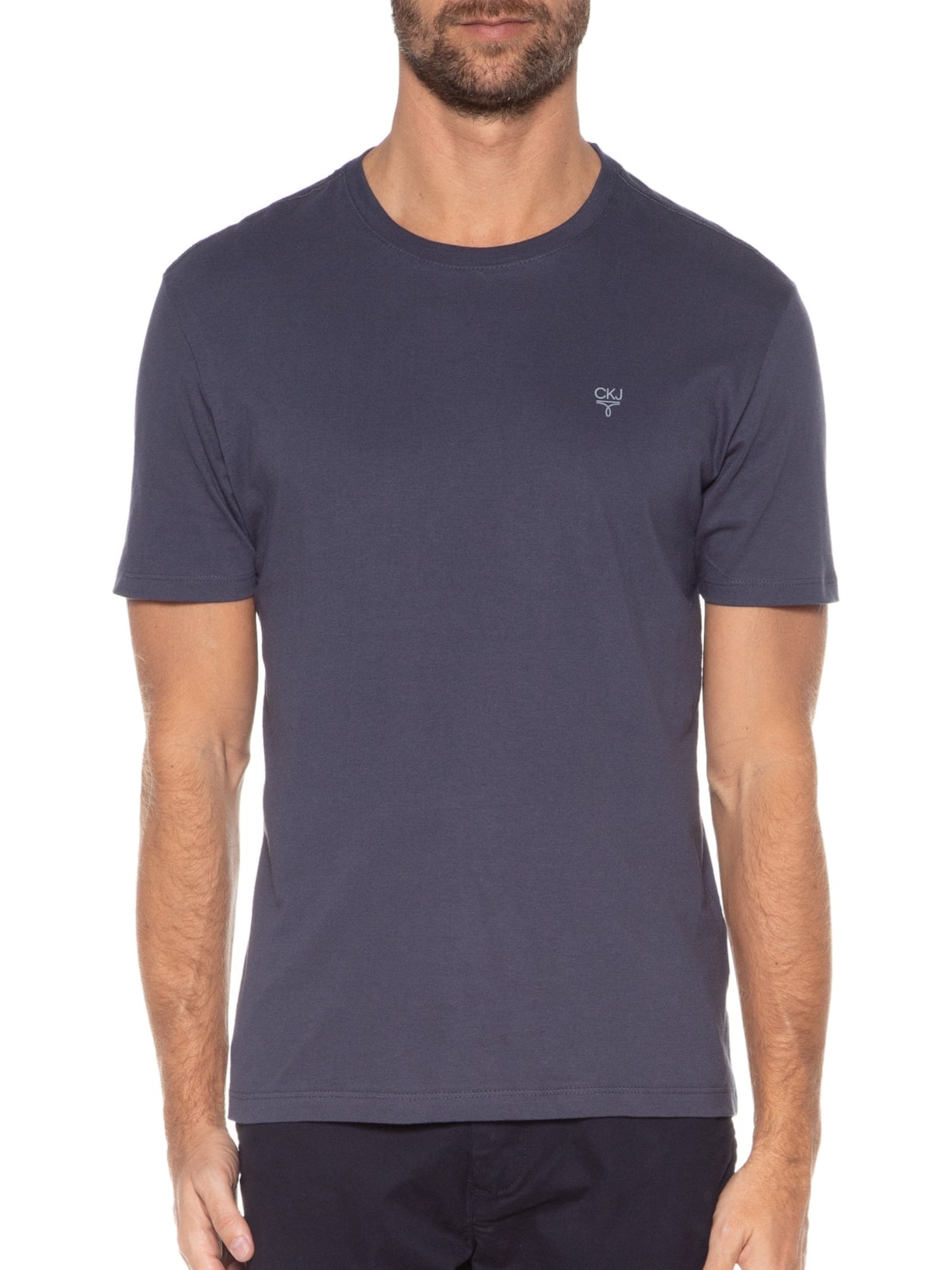 Camiseta Masculina Omega Peito Azul Calvin Klein Jeans