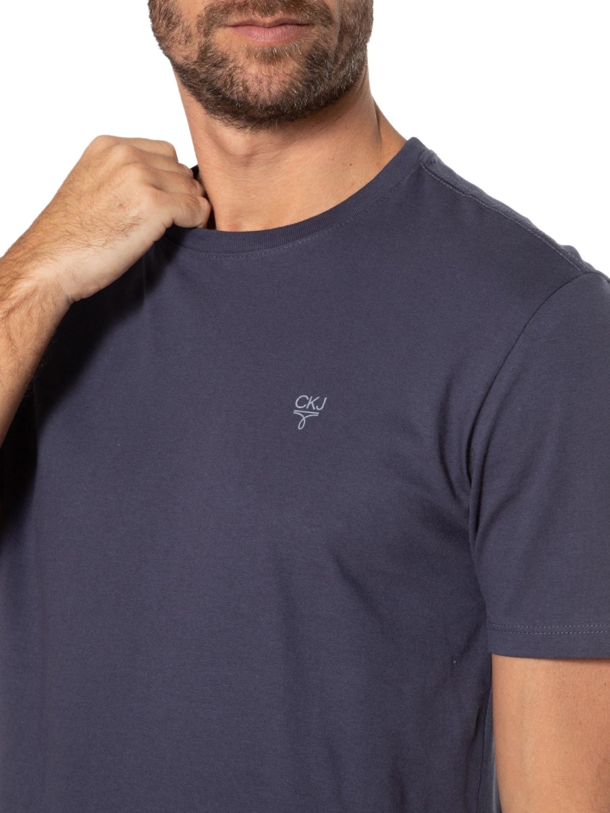 Camiseta Masculina Omega Peito Azul Calvin Klein Jeans