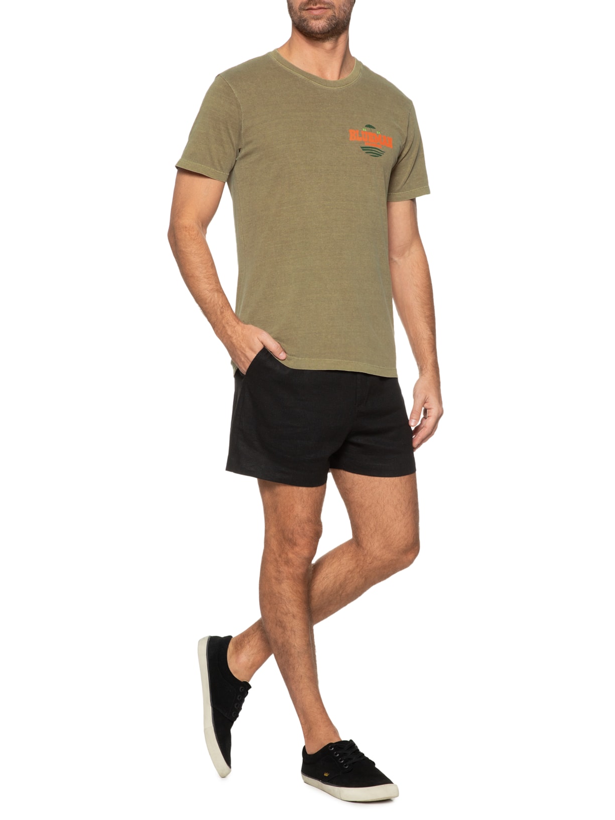 Camiseta Masculina Onda Blue Bege Blueman