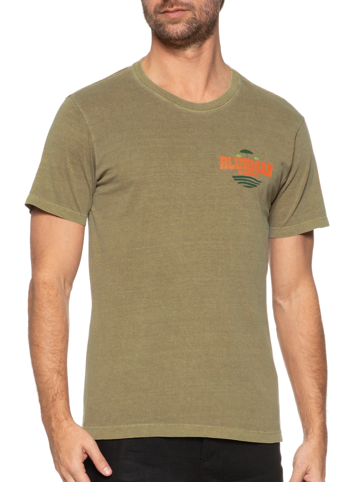 Camiseta Masculina Onda Blue Bege Blueman