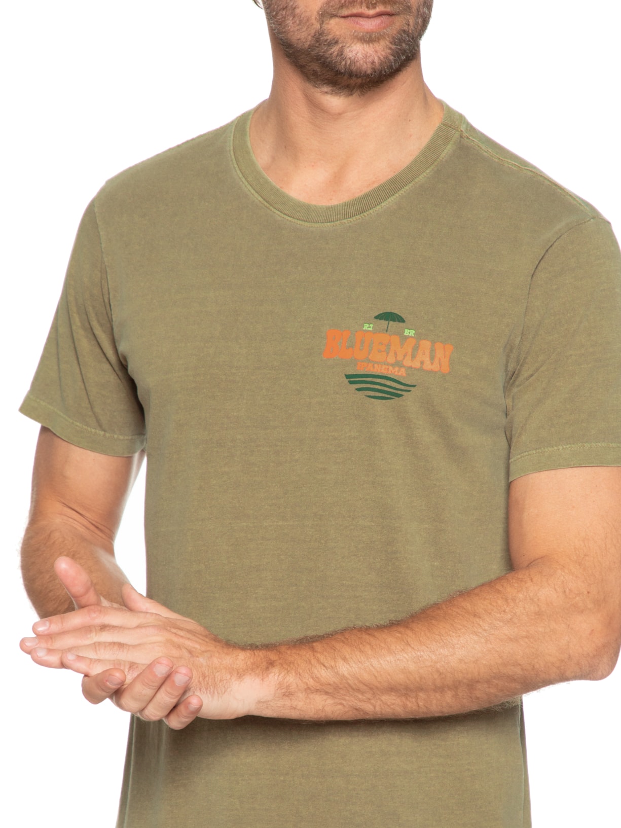 Camiseta Masculina Onda Blue Bege Blueman