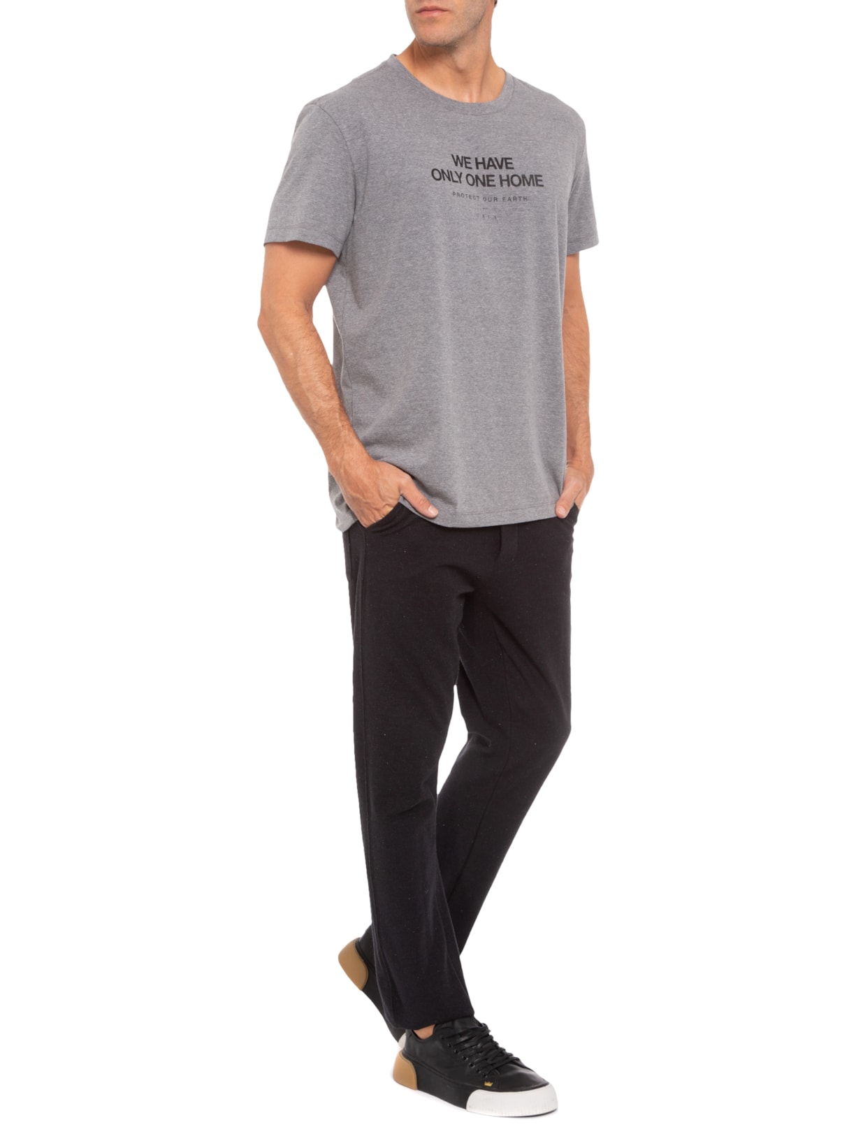 Camiseta Masculina Only One Home Cinza Osklen