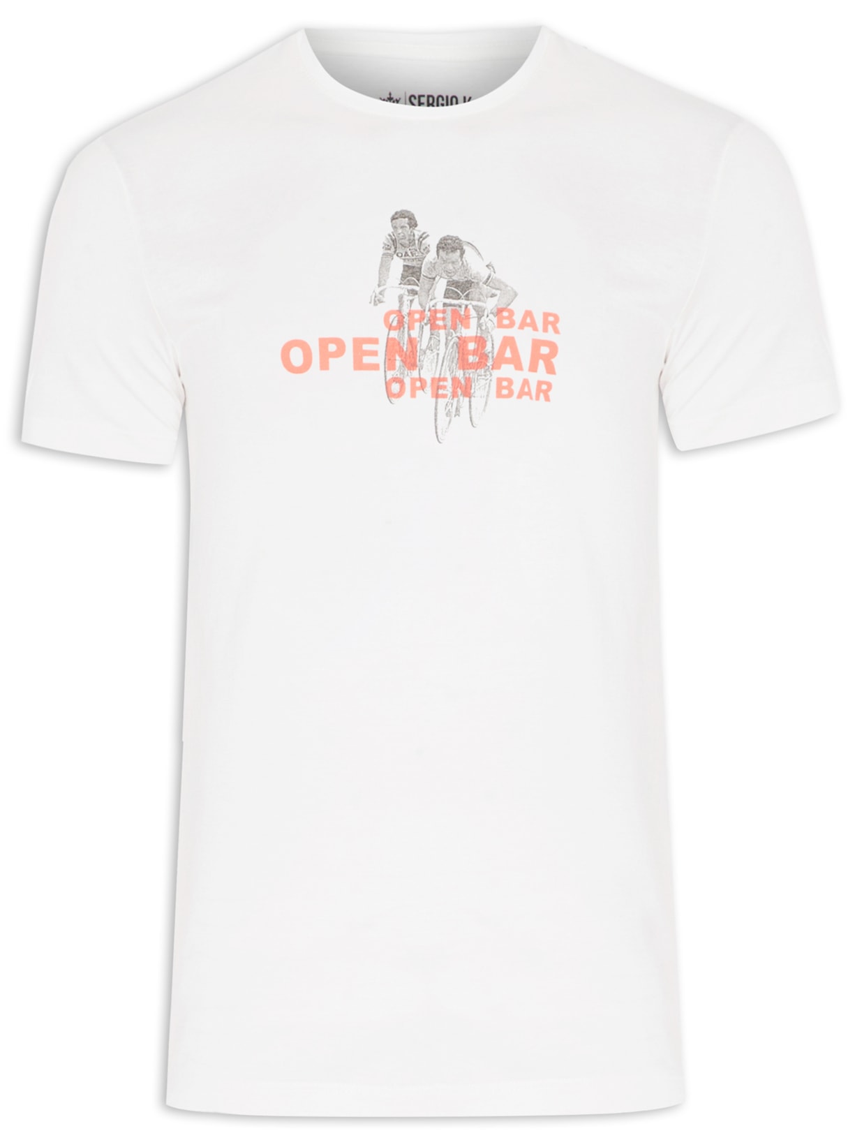 Camiseta Masculina Open Bar Bike - Off White