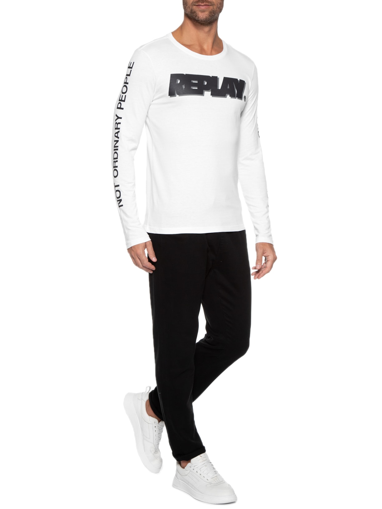 Camiseta Masculina Ordinary Branco Replay