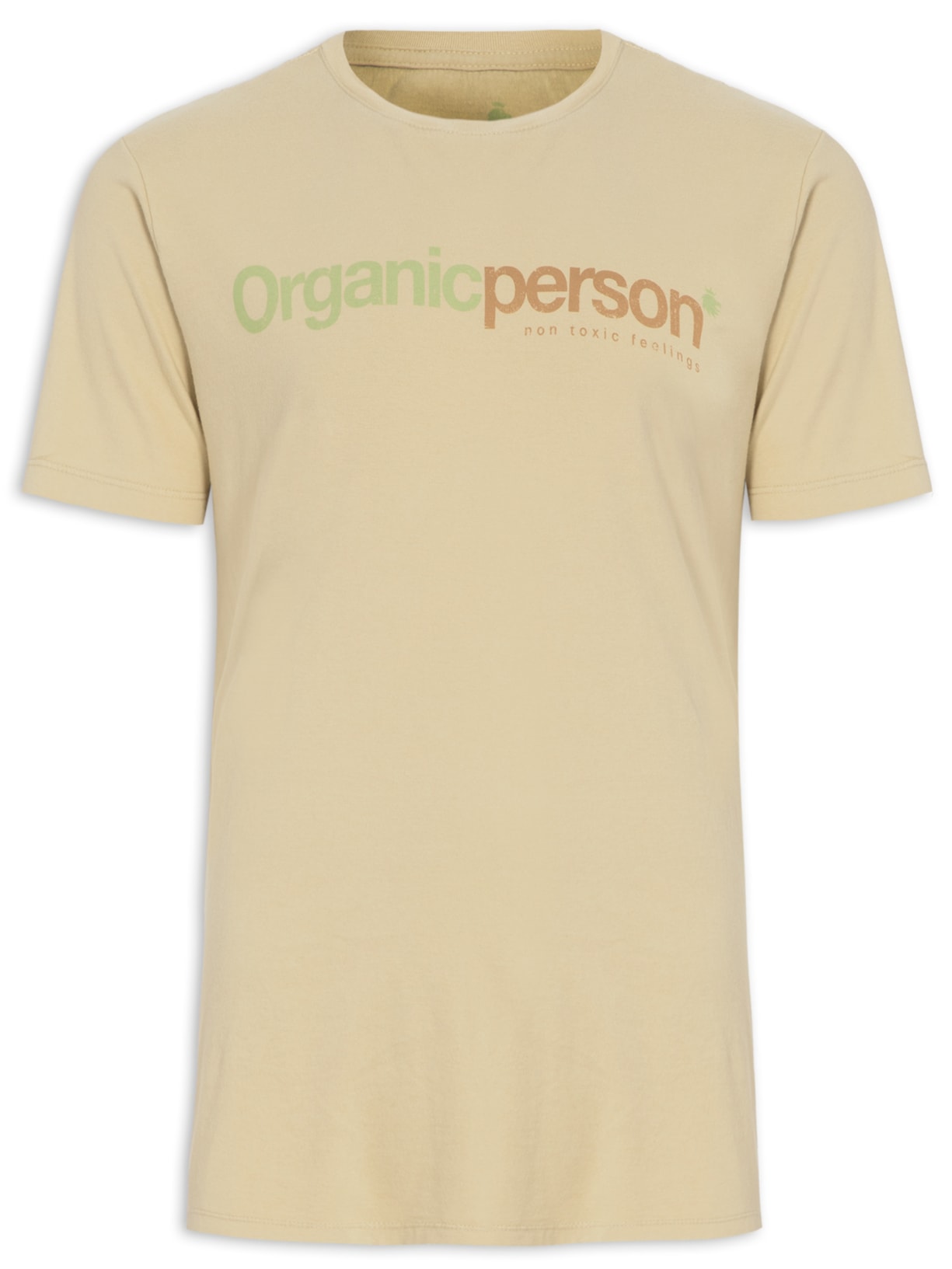 Camiseta Masculina Organic Person - Bege