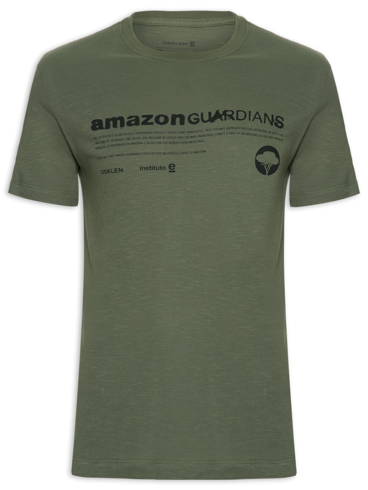 Camiseta Masculina Organic Rough Ag - Verde