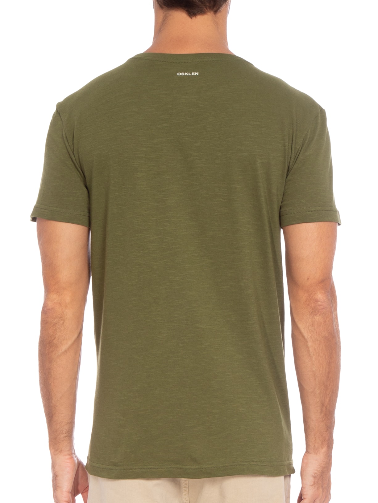Camiseta Masculina Organic Rough Planet Rebalance Verde Osklen