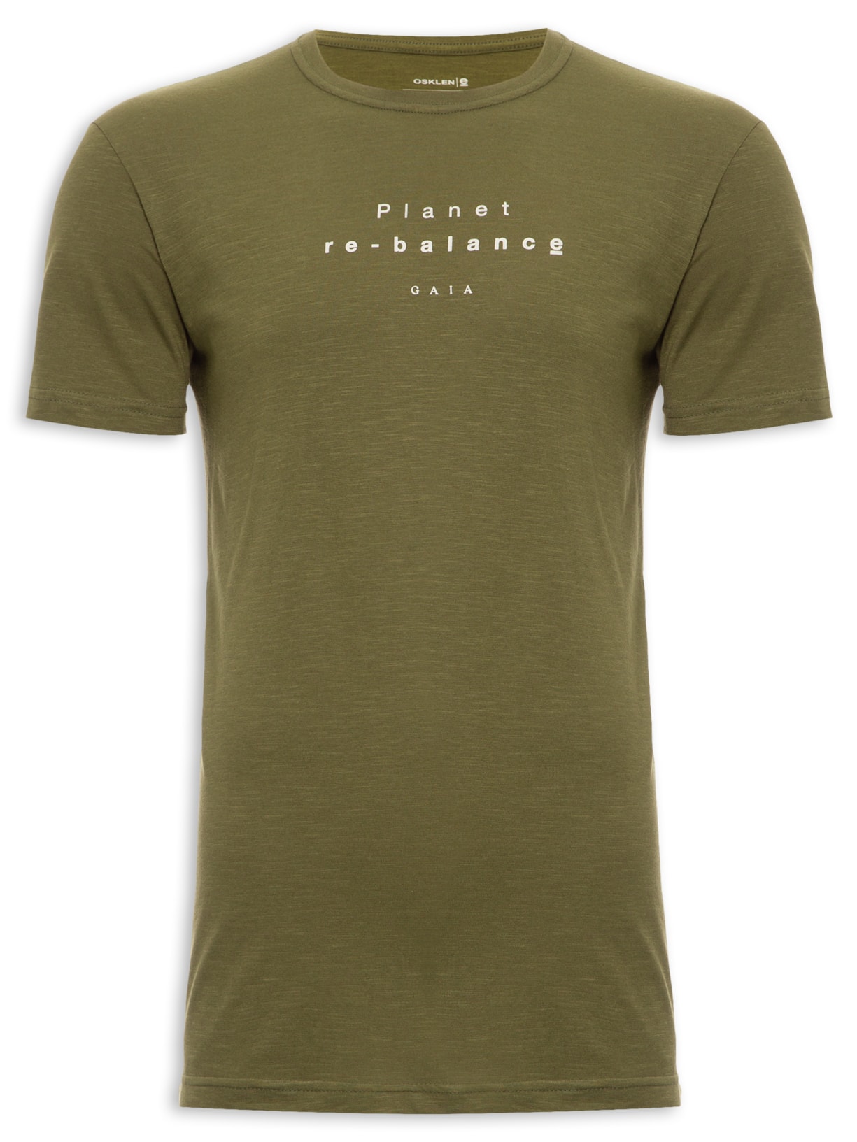 Camiseta Masculina Organic Rough Planet Rebalance Verde Osklen